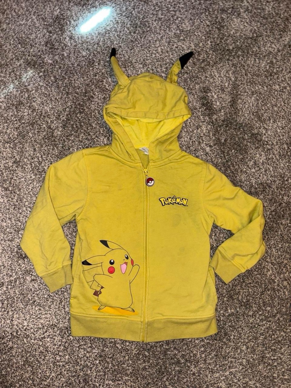 Pokemon Yellow Pikachu Hoodie with Ear Detail
